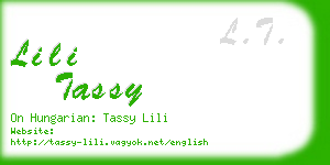 lili tassy business card